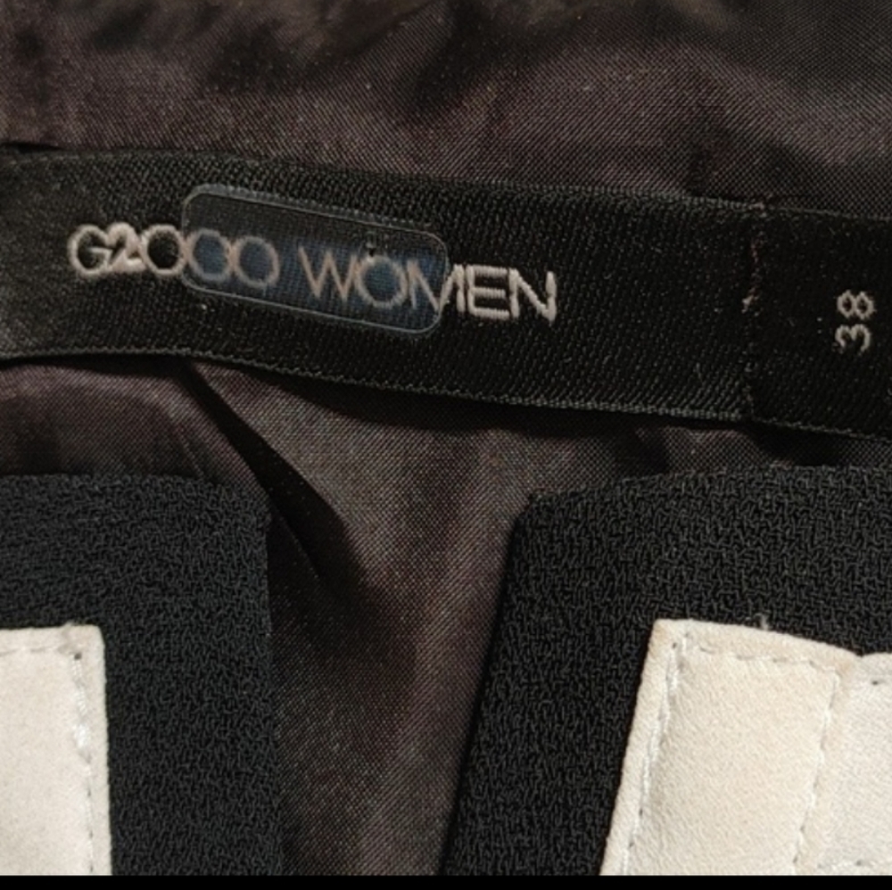 G2000 Women Black with White Trim LBD Dress 38 - Picture 9 of 17